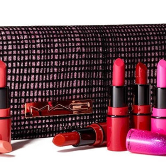 2019 MAC Christmas Pink and Black Handbag Clutch - Picture 4 of 4